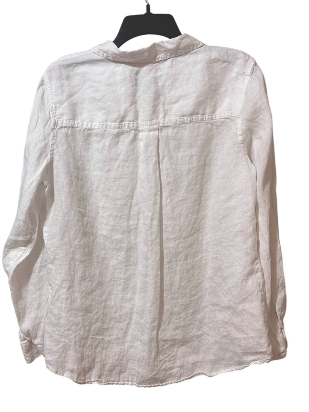 TAHARI 100% linen white long sleeve button front shirt size XL - Picture 4 of 5